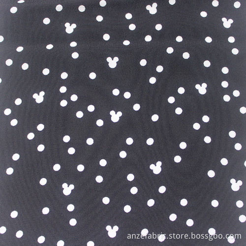 White Dot Printed Single Jersey Knit Fabric